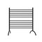 Amba Products 38" Matte Black 10 Cylindrical Brushed Bars Freestanding Towel Warmer